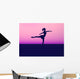 Silhouette of a ballet dancer. Wall Mural
