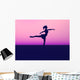 Silhouette of a ballet dancer. Wall Mural