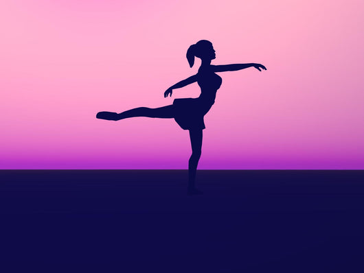 Silhouette of a ballet dancer. Wall Mural