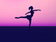 Silhouette of a ballet dancer. Wall Mural