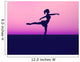Silhouette of a ballet dancer. Wall Mural