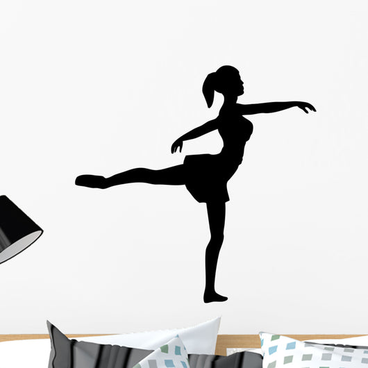 Silhouette of a Ballet Dancer Wall Decal