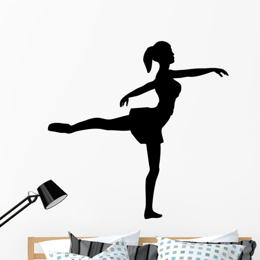 Silhouette of a Ballet Dancer Wall Decal