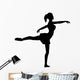 Silhouette of a Ballet Dancer Wall Decal