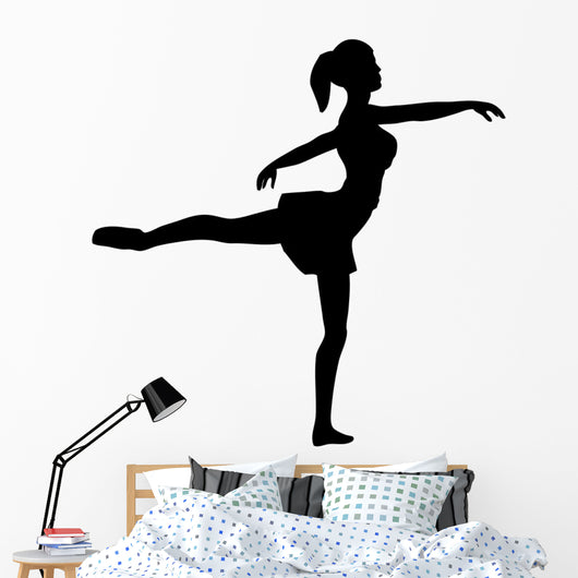 Silhouette of a Ballet Dancer Wall Decal