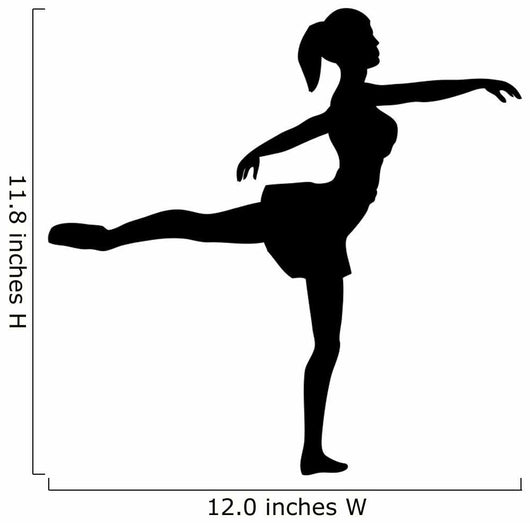 Silhouette of a Ballet Dancer Wall Decal