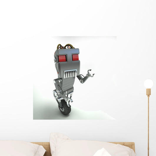 One Wheel Robot Wall Decal