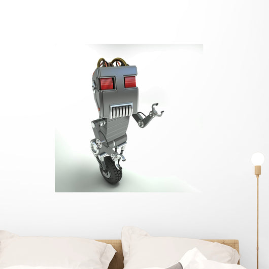 One Wheel Robot Wall Decal