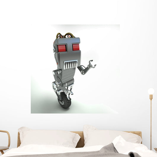 One Wheel Robot Wall Decal