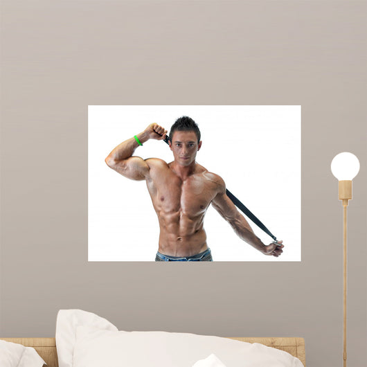 Attractive Young Muscle Man Wall Decal