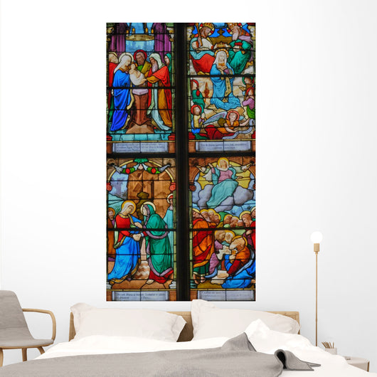 France Stained Glass Window Wall Decal