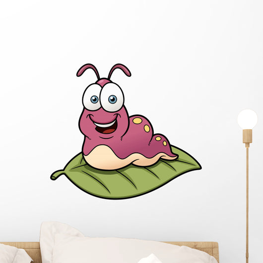 Vector Illustration Cartoon Worm Wall Decal