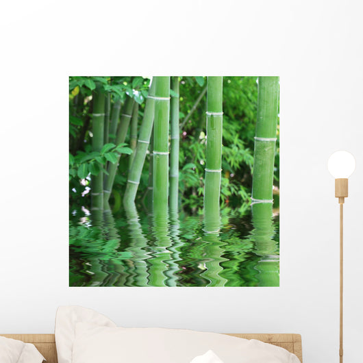Bamboo Poles in Water Wall Decal