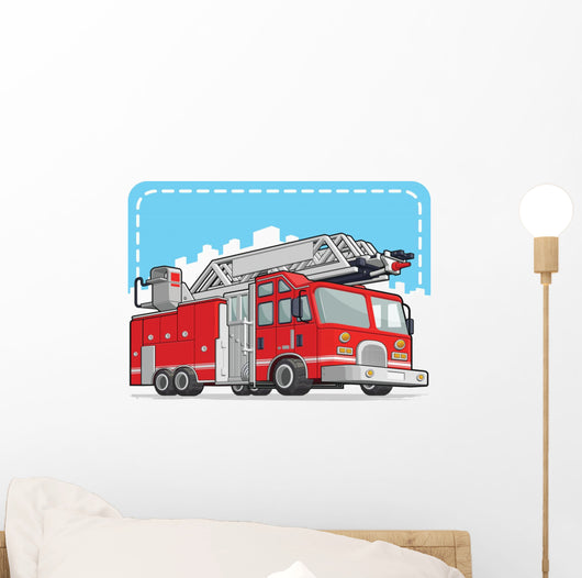 Red Fire Truck or Wall Decal
