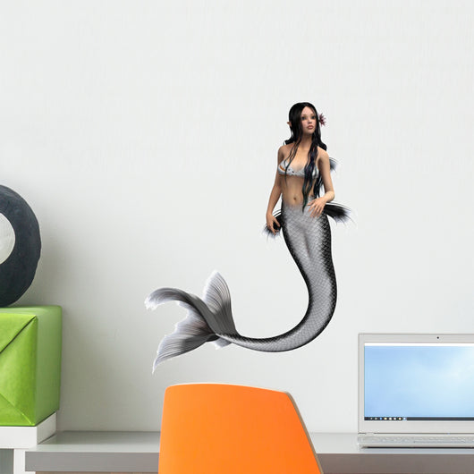 CG Grey Mermaid Wall Decal