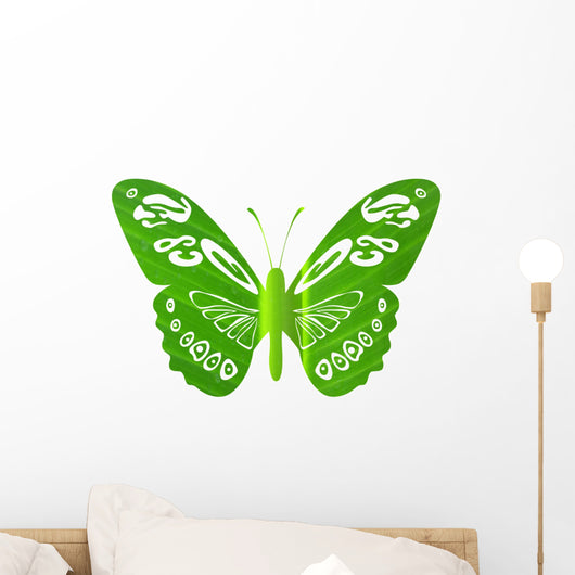 Butterfly Banana Leaf Wall Decal