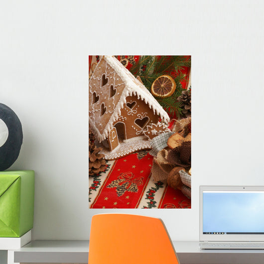 Gingerbread House and Christmas Wall Decal
