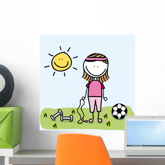 Sport Girl Wall Decal