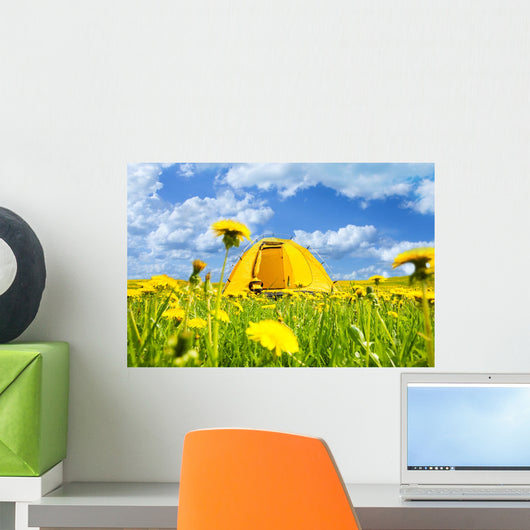 Camping Dandelion Tent Wall Decal