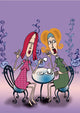 Two Women Drinking Coffee Wall Decal