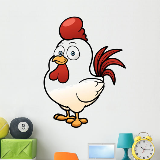 Vector Illustration Cartoon Chicken Wall Decal