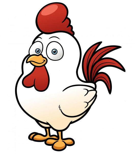 Vector Illustration Cartoon Chicken Wall Decal