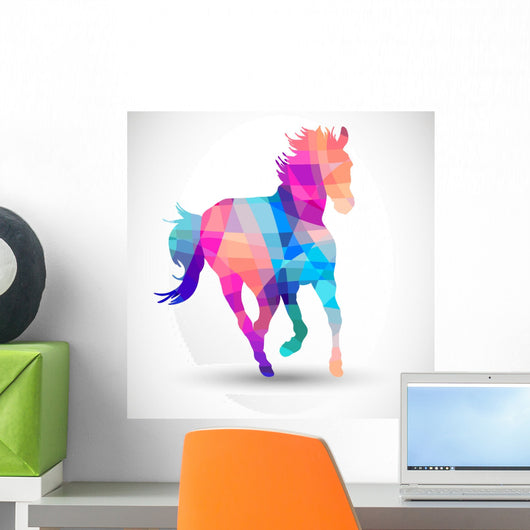 Abstract Horse Geometric Shapes Wall Decal