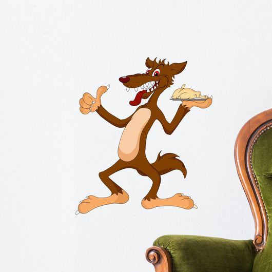 Wolf Cartoon Wall Decal