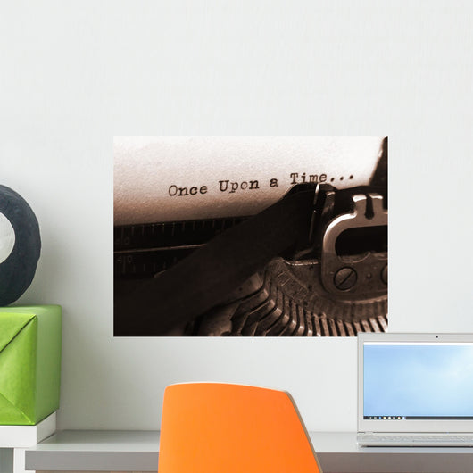 Old Typewriter Focus Text Wall Decal
