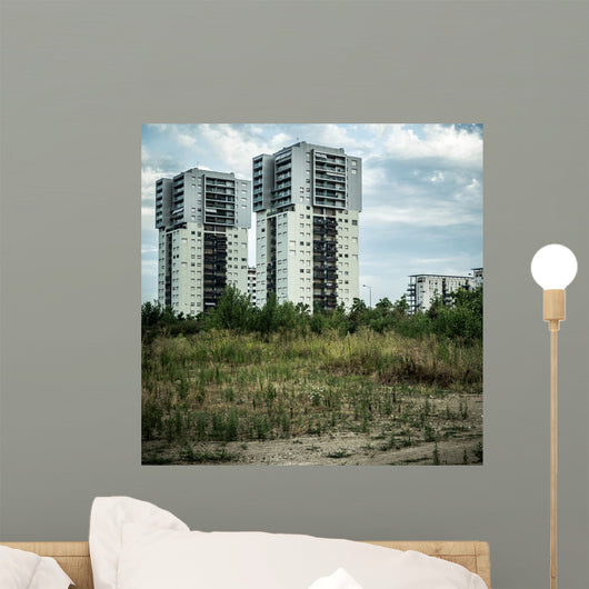 Desolate Suburb Landscape Wall Decal