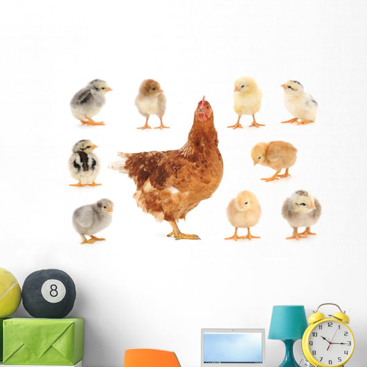 Family Mama Chicken Wall Stickers Wall Decal