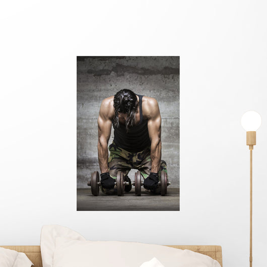 Tired Muscle Athlete Wall Decal
