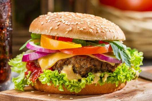 Closeup Homemade Hamburger with Wall Decal
