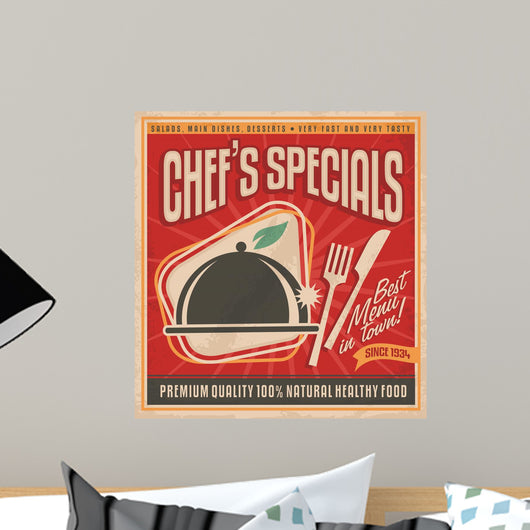 Retro Poster Template for Wall Decal