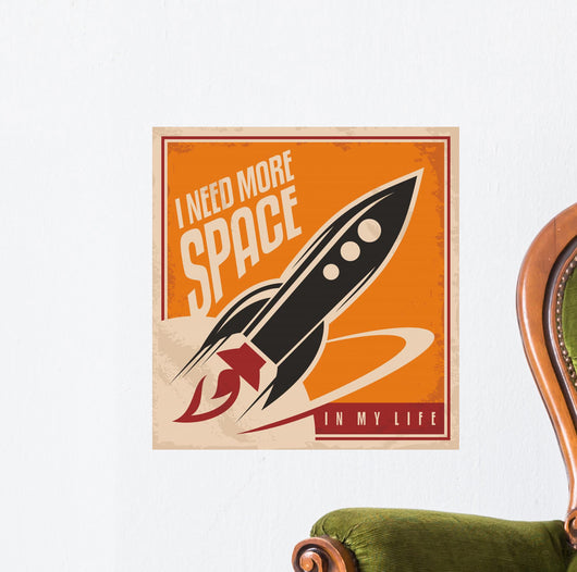 Retro Outer Space Wall Decal