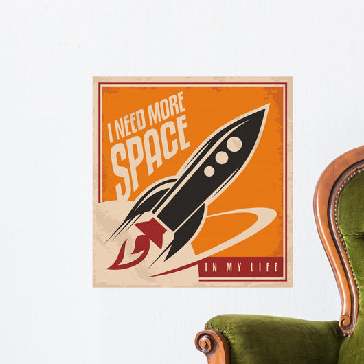 Retro Outer Space Wall Decal