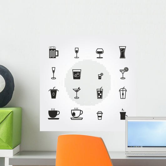 Drink Icons Wall Decal
