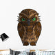 Angry Cartoon Owl Wall Decal