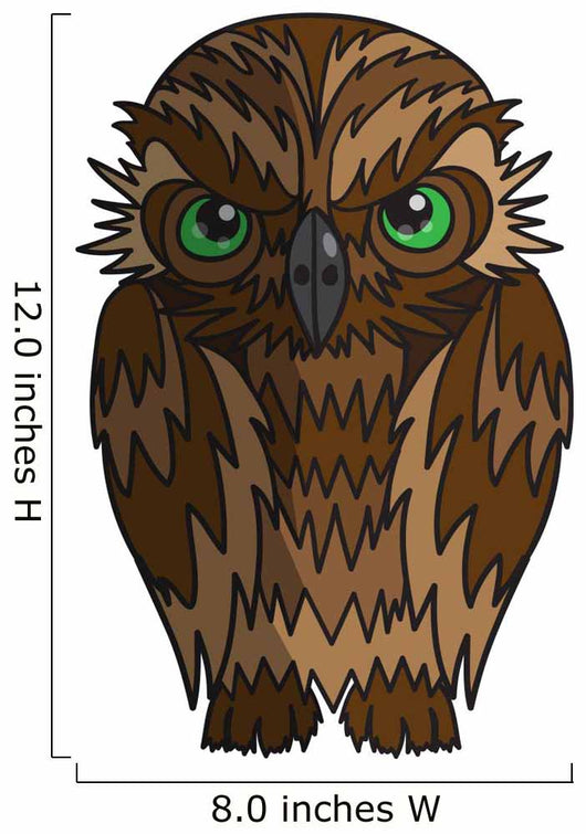 Angry Cartoon Owl Wall Decal