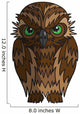 Angry Cartoon Owl Wall Decal
