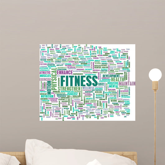 Fitness Word Art Wall Decal