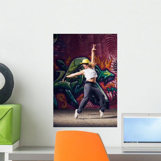 Young Woman Dancer Wall Decal