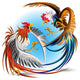 Cockfight Fighting Cocks Wall Decal