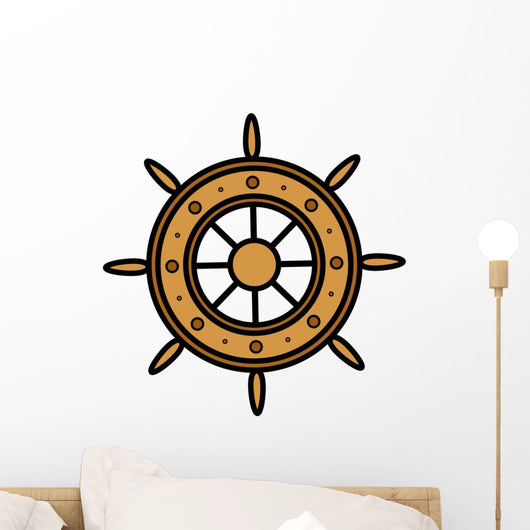 Ship Wheel Helm Wall Decal