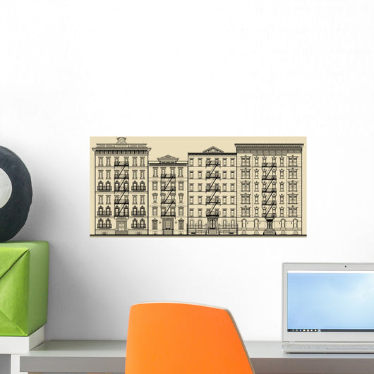 Old Building and Facades Wall Decal