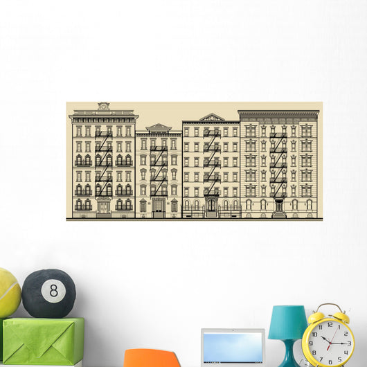 Old Building and Facades Wall Decal