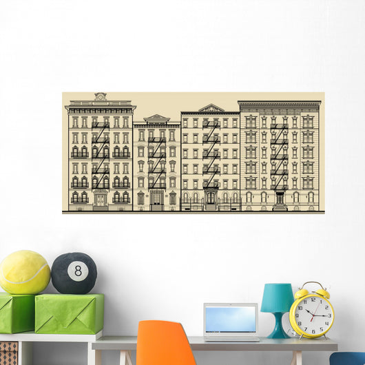 Old Building and Facades Wall Decal