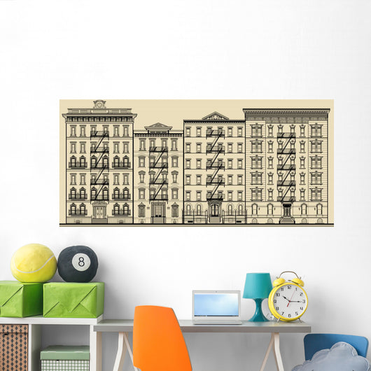 Old Building and Facades Wall Decal