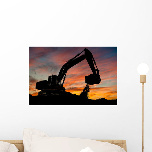 Track-type Loader Excavator Work Wall Decal