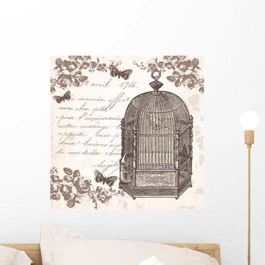 Bird Cage Wall Decal